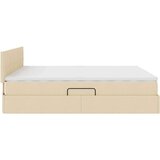  Krevet S LED lampica s uzglavljem Krema 180 x 200 cm tkanina | shoptok.hr