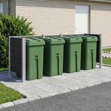  Ograda za kante za smeće Siva 315 x 85 x 115 cm Aluminij i WPC | shoptok.hr