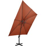  Konzolni vrtni suncobran s dvostrukim vrhom 300x300 cm terakota | shoptok.hr