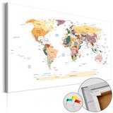  Slika na plutenoj podlozi - World Map [Cork Map] 90x60 Cijene