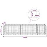  Gabion s žicom debljine 5 mm i mrežom 10x10 cm 250x100x50 cm - 100 cm 50 cm 250 cm | shoptok.hr