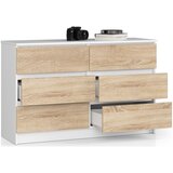 AKORD KOMODA K120 6SZ CLP BELO / SONOMA, (21703061) | Shoptok.si
