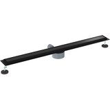 Tuš odtok 2-v-1 z 360° sifonom Črna 100 cm Nerjaveče jeklo 304, (5000248872) | Shoptok.si