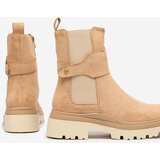 Resti Light brown women's boots with decorative strap Doasa | Shoptok.si