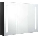 vidaXL led kopalniška omarica z ogledalom 89x14x62 cm sijoče črna | Shoptok.si
