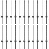  Stup za ogradu 22 pcs Siva 100 cm Čelik | shoptok.hr