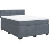 The Living Store Box spring posteljni z vzmetnico temno siv 140x190 cm žamet - Box Spring Postelja, (21491679) | Shoptok.si