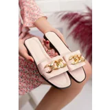 Dewberry TER01 Women Slippers with Chain-PEMBE