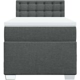 vidaXL Box spring postelja z vzmetnico temno siva 90x200 cm blago | Shoptok.si