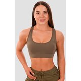 GymBeam ženski sportski grudnjak Mesh Panel Olive 66706 Cene
