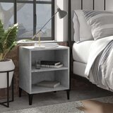  Nočna omarica s kovinskimi nogami betonsko siva 40x30x50 cm, (20916217) | Shoptok.si