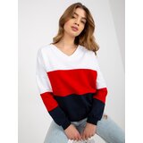 RUE PARIS Sweatshirt-RV-BL-8328.86P-white-navy blue | Shoptok.si