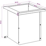  Vrtna posuda za sadnju s LED svjetlom Srebrna 30 x 30 x 30 cm | shoptok.hr