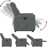 vidaXL Električni naslanjač s funkcijo vstajanja temno siv | Shoptok.si