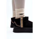 Boto Platform Snow Boots with Pattern Black Udra | Shoptok.si