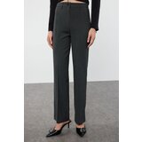 Trendyol Anthracite Rib Detailed Straight Cut Trousers | Shoptok.si
