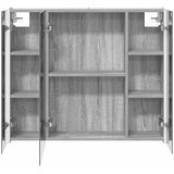  Kupaonski ormar s ogledalom Siva Sonoma 83,5 x 15,5 x 70 cm | shoptok.hr