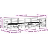  Set lounge namještaja za vrt 8 pcs Bakarno smeđa bor | shoptok.hr