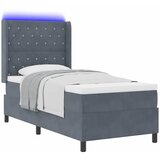  s opruga kutije s madracem Tamno siva 90 x 200 cm Baršun | shoptok.hr