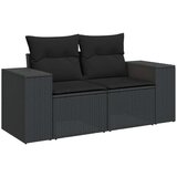  8-dijelni set vrtnih sofa od poliratana s jastucima crni | shoptok.hr
