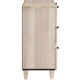 vidaXL Strani šal s predalom Bela 60 x 33 x 75 cm trden mangov les | Shoptok.si