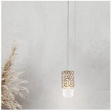 Eglo Cardigan viseća lampa E27, Ø12 cm, smeđa patina, prozirno staklo, 49201 | shoptok.hr