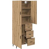 vidaXL Visok predalnik s predalom Umetni hrast 69,5 x 34 x 180 cm | Shoptok.si