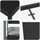  Set od 3 Crna PE ratan čelik obložen prahom Standardno | shoptok.hr