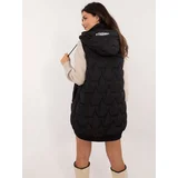 Fashion Hunters Black quilted women's vest with pockets