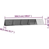vidaXL Kavez za zečeve antracit 504 5x80 5x71 cm pocinčani čelik | shoptok.hr