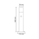  Spoljna lampa sa senzorom NEW YORK 1xE27/12W/230V IP44 44 cm antracit | Eponuda.com
