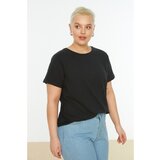 Trendyol Black Crew Neck Basic Knitted T-Shirt Cene