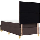 vidaXL Krevet s kutijom opruga i madracem tamnosmeđi 100x200 cm tkanina | shoptok.hr