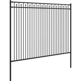 Ograde sa šiljkom Crna 200 x 200 cm Čelik s prahom premazan | shoptok.hr