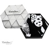 ZOOKSY/RAINBOW SOCKS Rainbow Socks With Animal Motifs Zebra Panda Black And White 2 Pairs | Shoptok.si