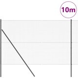 vidaXL Zavarena žičana ograda s 7 stubova Siva 1.6x10 m Čelik | shoptok.hr
