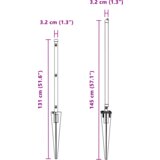  Ograjni stebri 13 pcs Siva Ø32mm 100 cm Pocinkano jeklo, (5000094901) | Shoptok.si