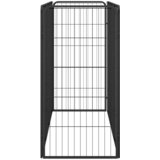  Ograda za pse s 8 panela crna 50 x 100 cm čelik obložen prahom | shoptok.hr