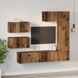 vidaXL Set TV komoda s policom Ostalo s pohranom s vratima Podesiva 6 pcs Staro drvo 30.5 x 30 x 90 cm | shoptok.hr