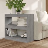 vidaXL knjižna omara/pregrada siva sonoma 80x30x72 cm iverna plošča | Shoptok.si
