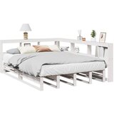vidaXL Knjižna postelja brez ležišča bela 140x190 cm trdna borovina | Shoptok.si