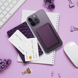  Usnjena magnetna denarnica Mag Wallet, temno vijolična | Shoptok.si