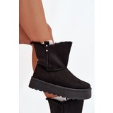 Boto Women's Snow Boots On Platform With Fur Black Evelira | Shoptok.si