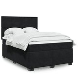  The Living Store Box spring postelja z vzmetnico črna 140x200 cm žamet - Box Spring Postelja, (21489148) Cene