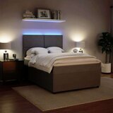 vidaXL Box spring postelja z vzmetnico svetlo siva 140x200 cm žamet | Shoptok.si