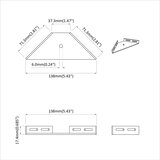  Kutni nosač 2 pcs Crna 138 5 x 50 5 x 16 mm Željezo | shoptok.hr