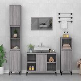 vidaXL Omarica za umivalnik siva sonoma 80x33x60 cm inženirski les | Shoptok.si