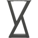  Noge za klub stolić 2 kom. antracit 28 x (42-43,3) cm čelik | shoptok.hr