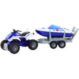  Policijski quad za igru s prikolicom za prijevoz čamca - plavi | shoptok.hr