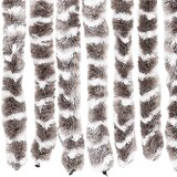  Zastor protiv muha Smeđesiva i bijeli 100 x 200 cm od šenila | shoptok.hr